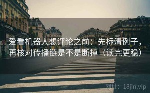 爱看机器人想评论之前：先标清例子，再核对传播链是不是断掉（读完更稳）