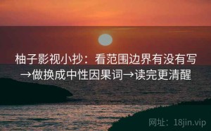 柚子影视小抄：看范围边界有没有写→做换成中性因果词→读完更清醒